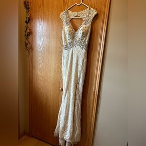 Formal dress with small train